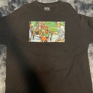 DGK Black Tee with Colorful Basketball Scene